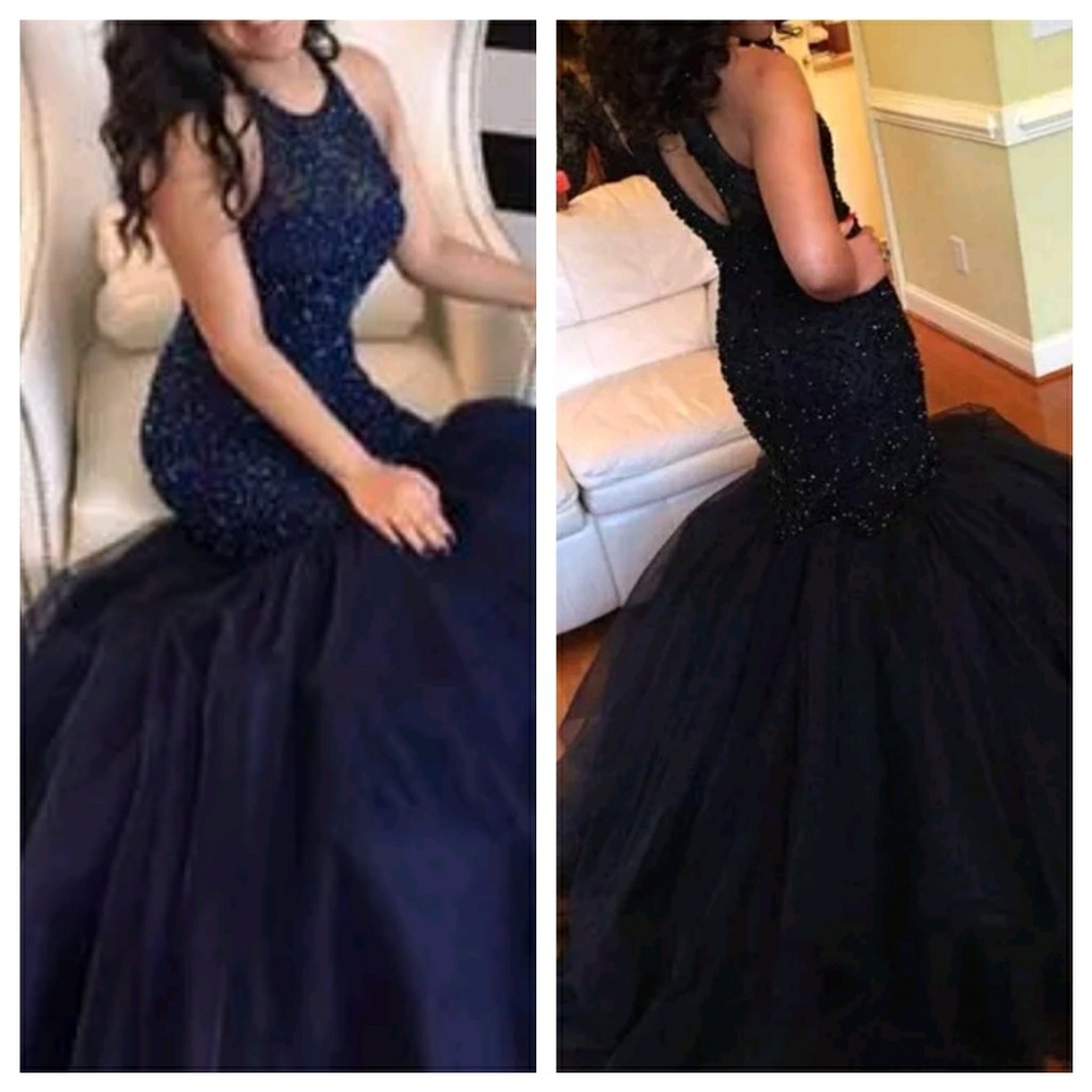 Prom Dress/ Pageant Dress - halter mermaid