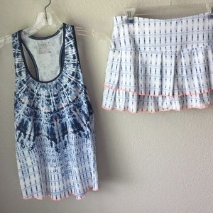 Lucky in Love patterned tennis set