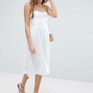 ASOS White Strapless Bandeau Dress / US size 4