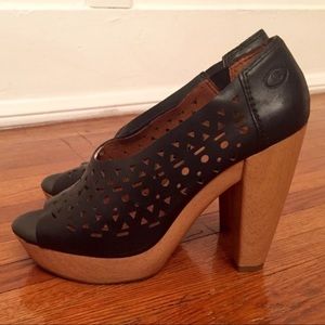 Black Peep Hole Heels