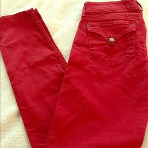 Hudson red skinny jeans