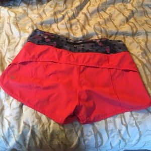 Adorable Coral Lululemon shorts