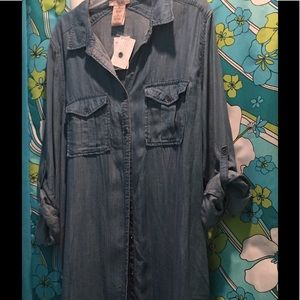 Chambray Shirt Dress NWT