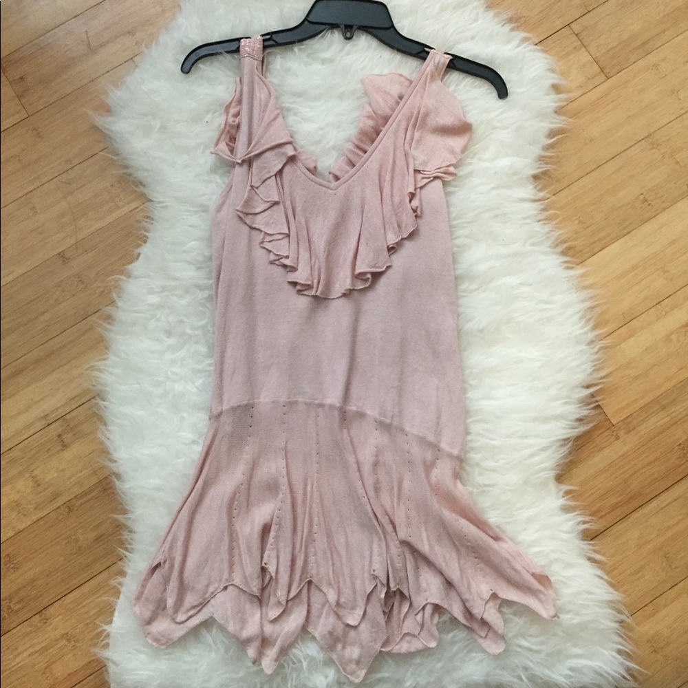 Pink silk top with sequence