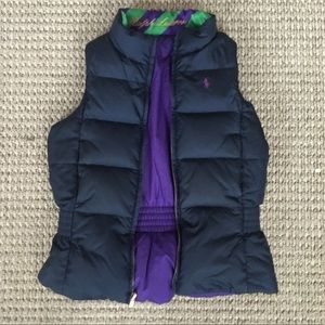 Reversible Purple & Dark Blue Ralph Lauren Vest