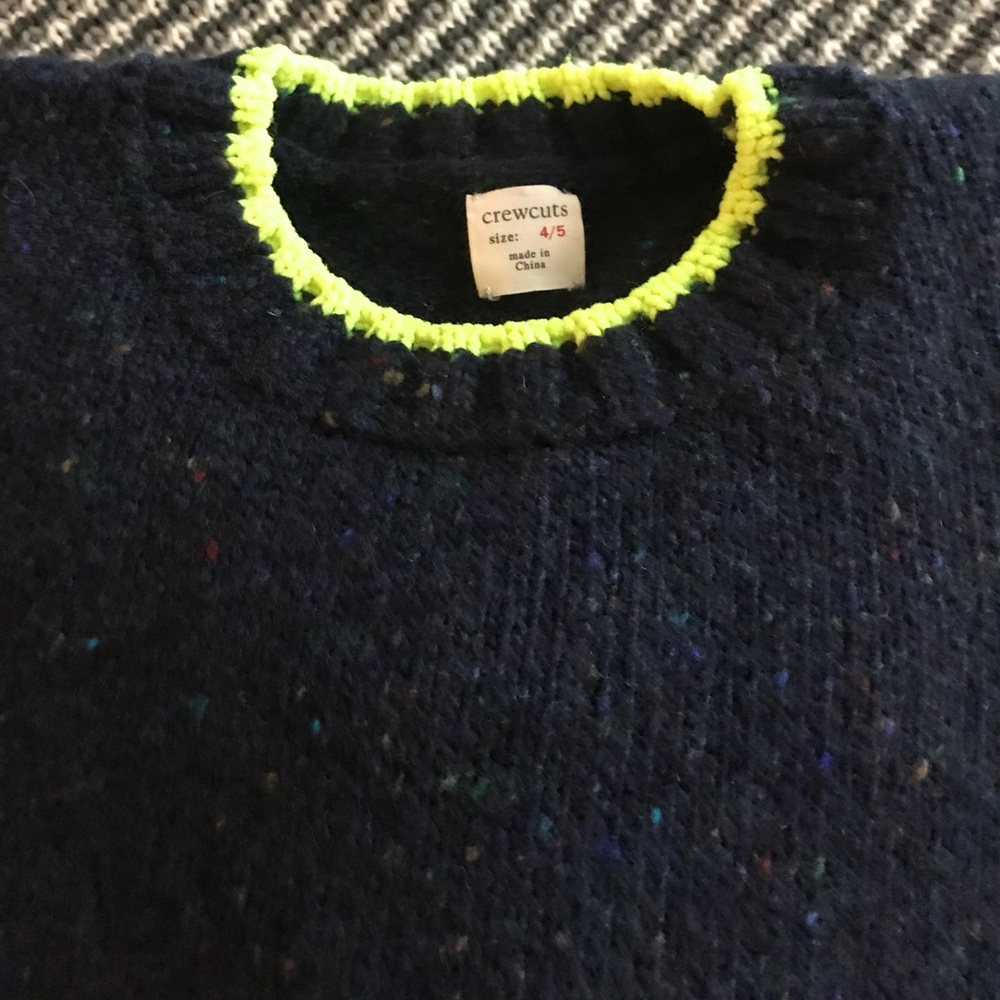 Crew cuts wool sweater