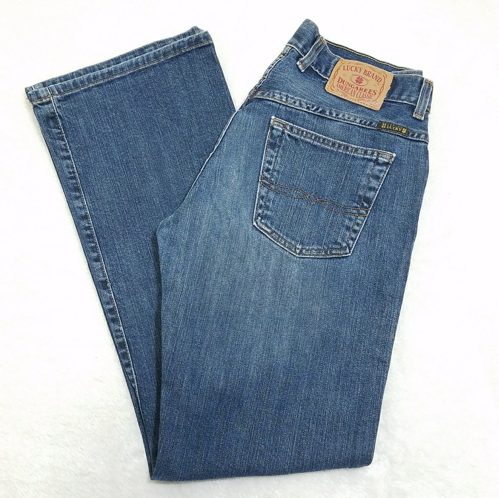 Lucky Brand Dungarees Medium Wash Straight Leg Q4
