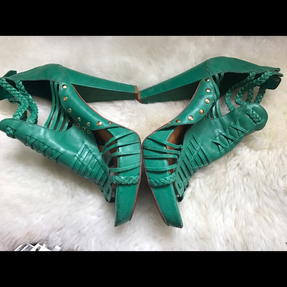 Green sandals