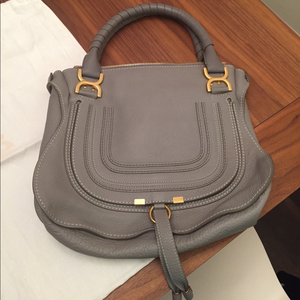 Chloe Marcie medium satchel bag grey