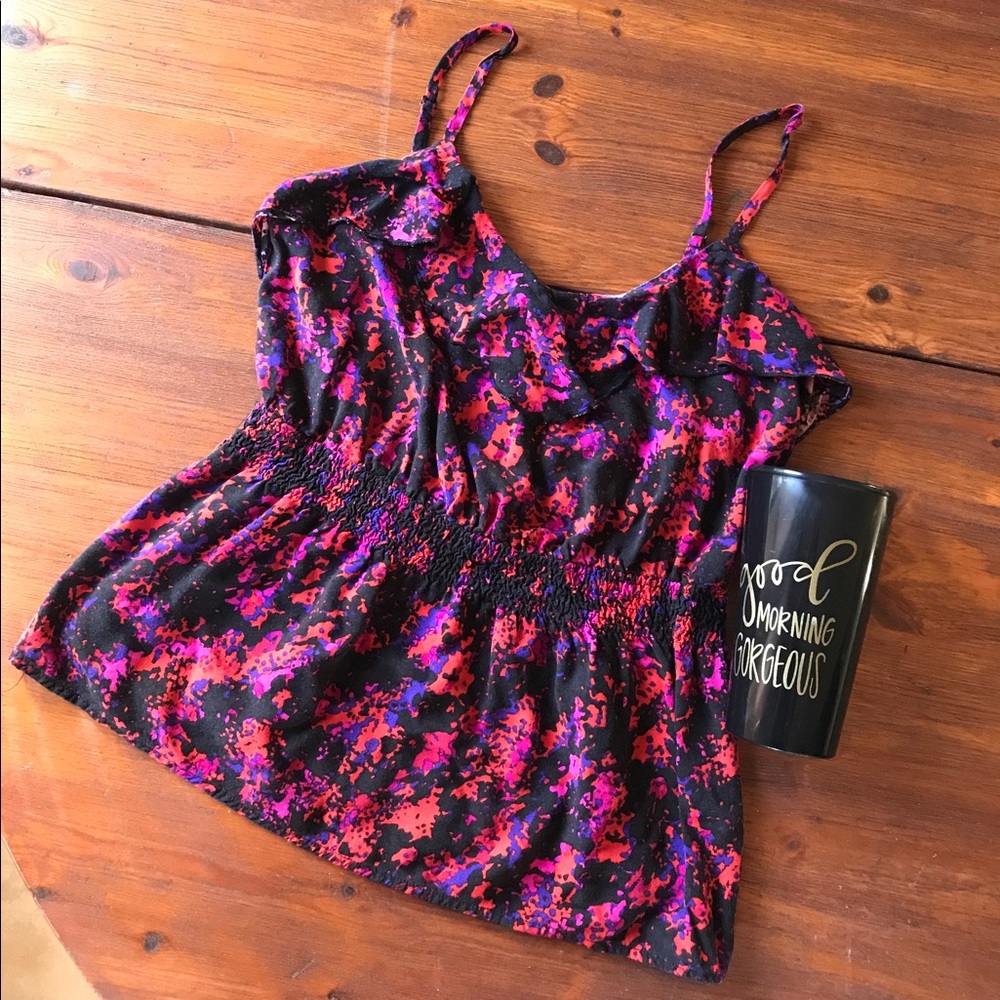 ❌SOLD❌ 🎉HP🎉 Fun Multicolored Ruffle Cami