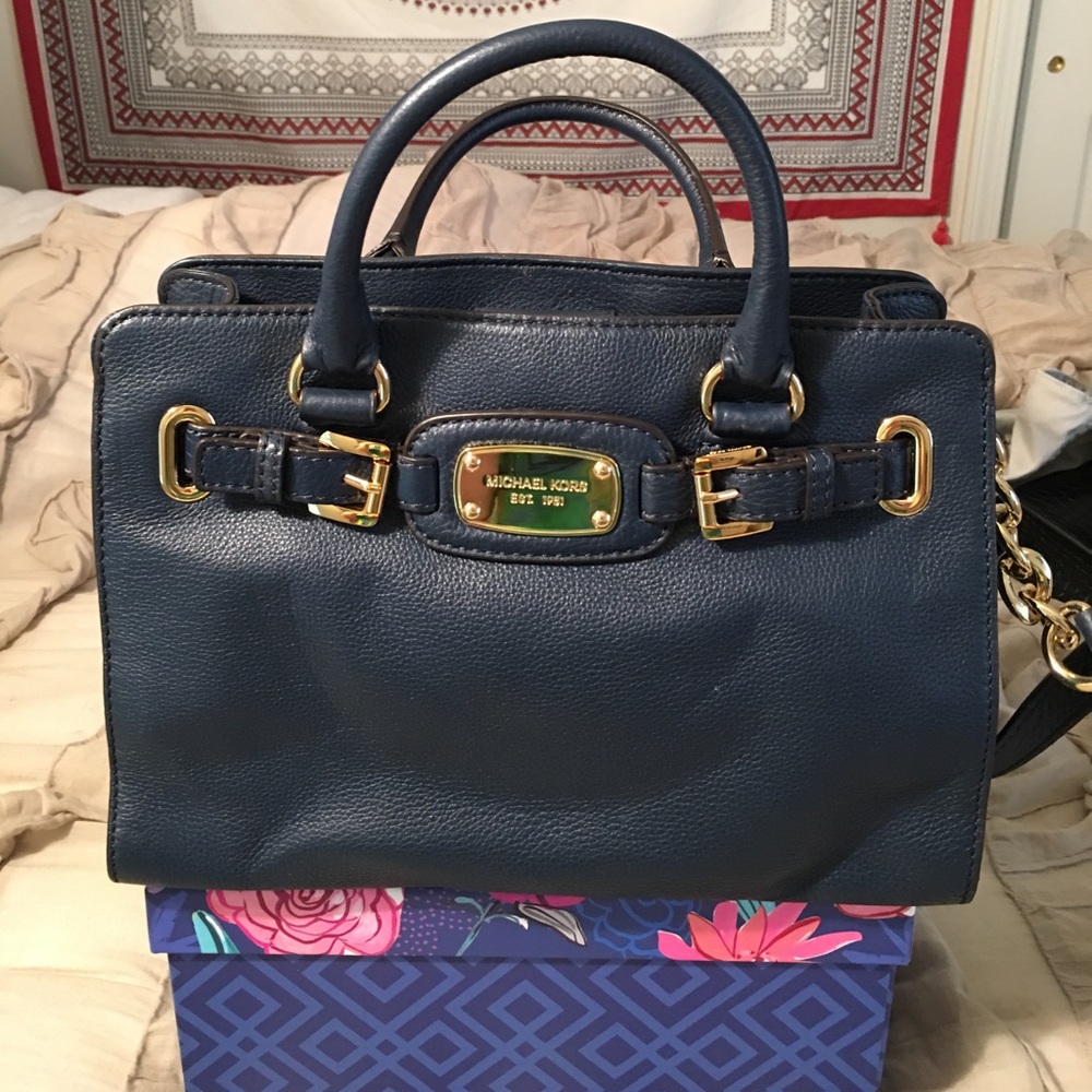 Navy Michael Kors purse