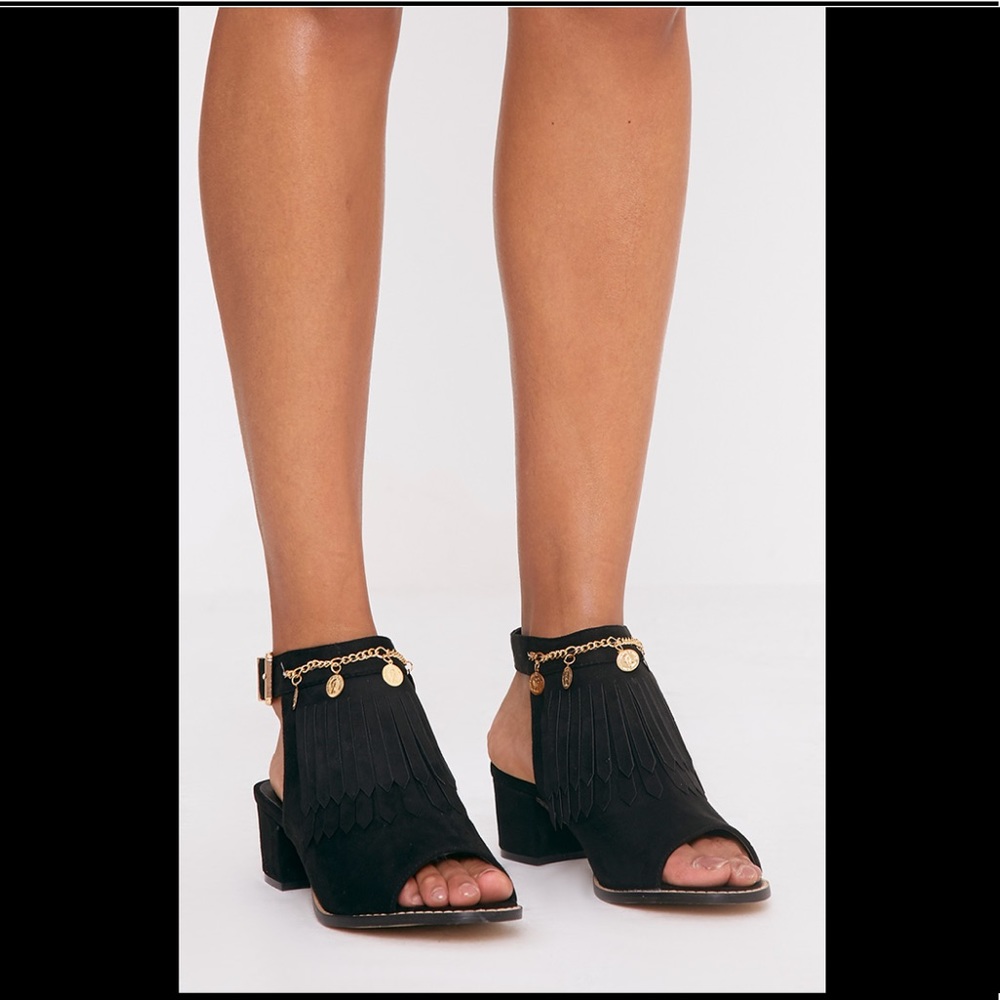 Zerin Black Coin Ankle Boots