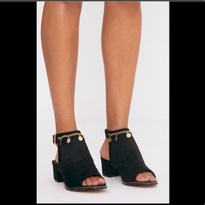 Zerin Black Coin Ankle Boots