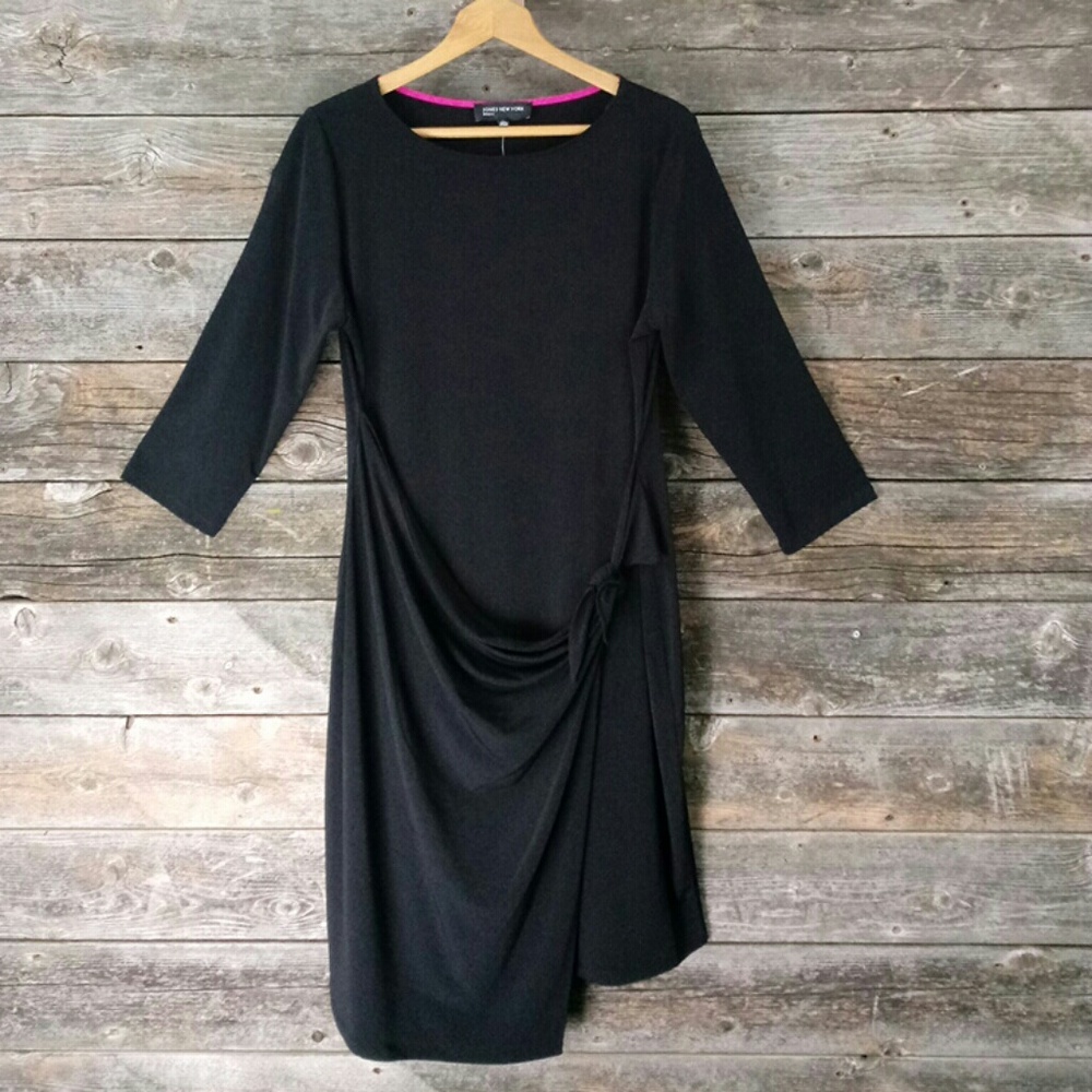 Jones New York Size XL stretchy black dress NWT
