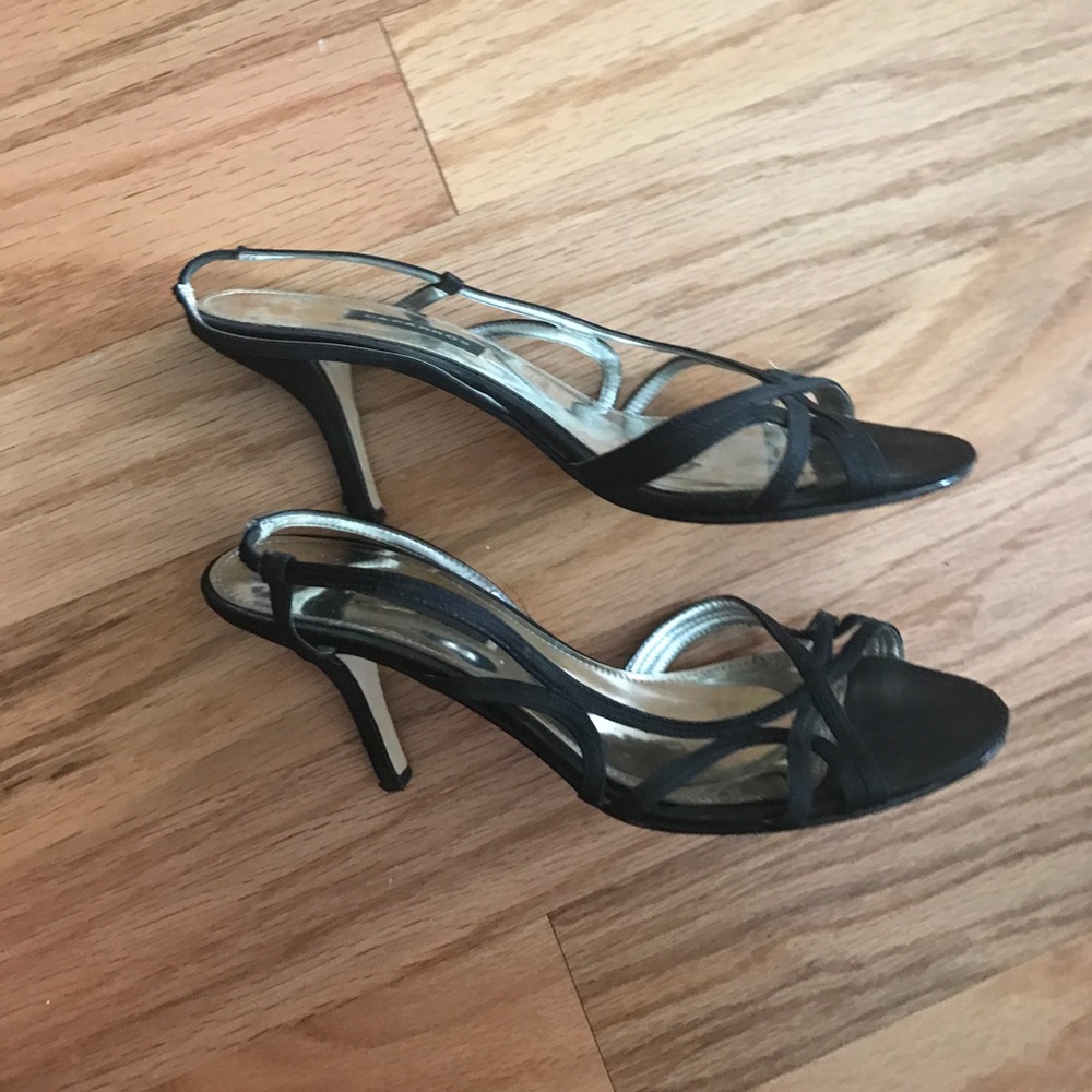 Nordstrom sandals! Formal prom black satin