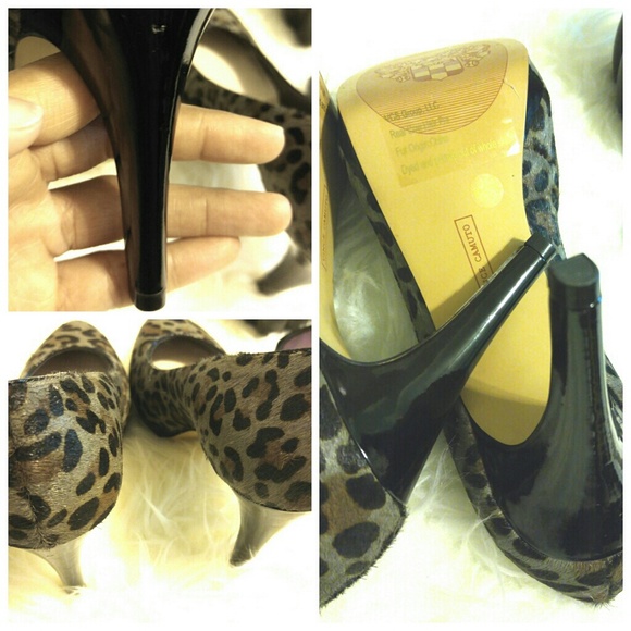 ✨SALE❗✨💎NWOB Vince Camuto Gray Hair Leopard Heels - Picture 4 of 5