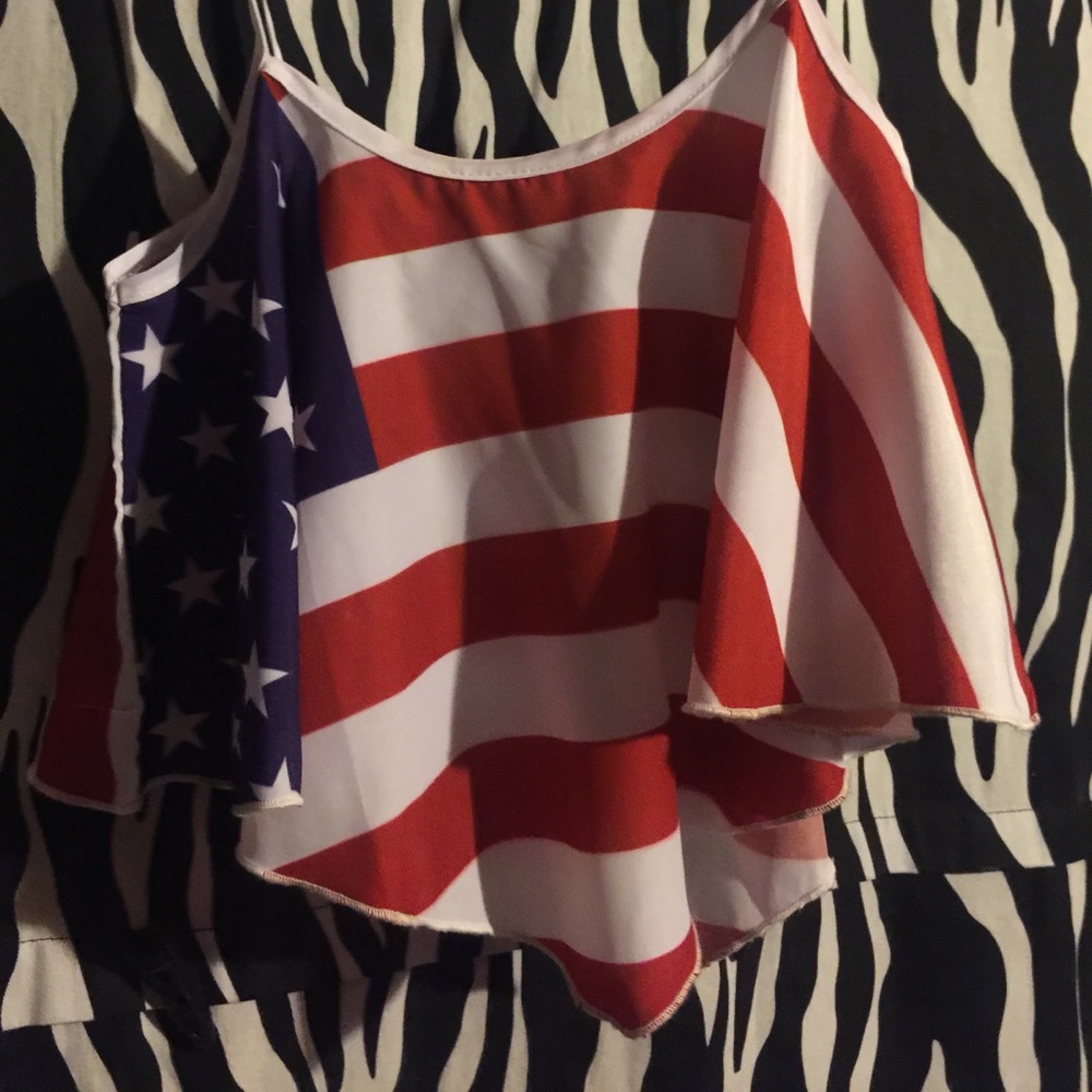 American flag crop top