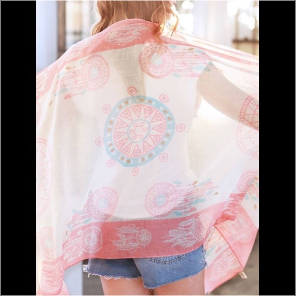 Dream Catcher Tribal Scarf/Wrap - Picture 4 of 6