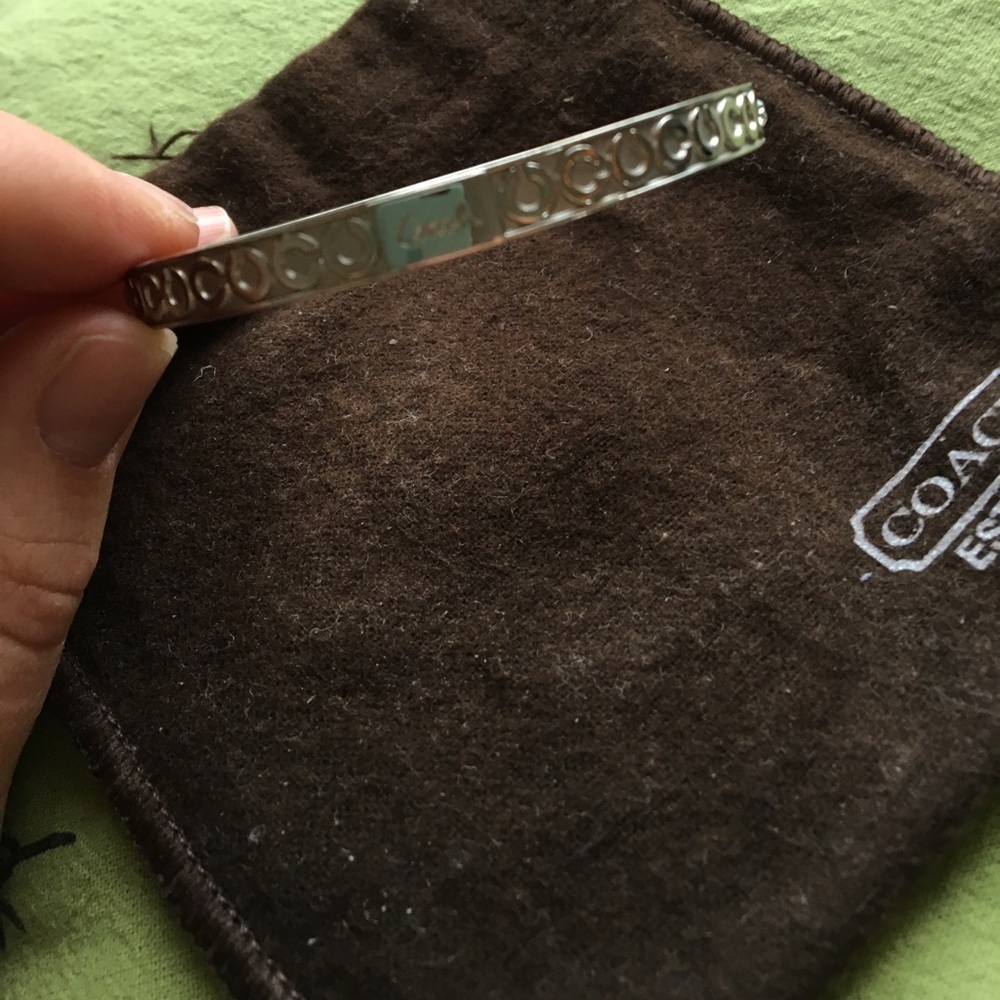 Sterling Silver Coach Signature C Bangle