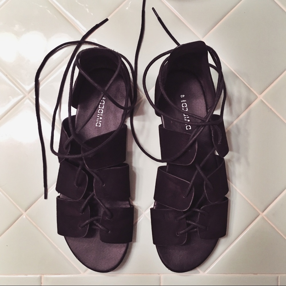 H&M Black Gladiator Sandals