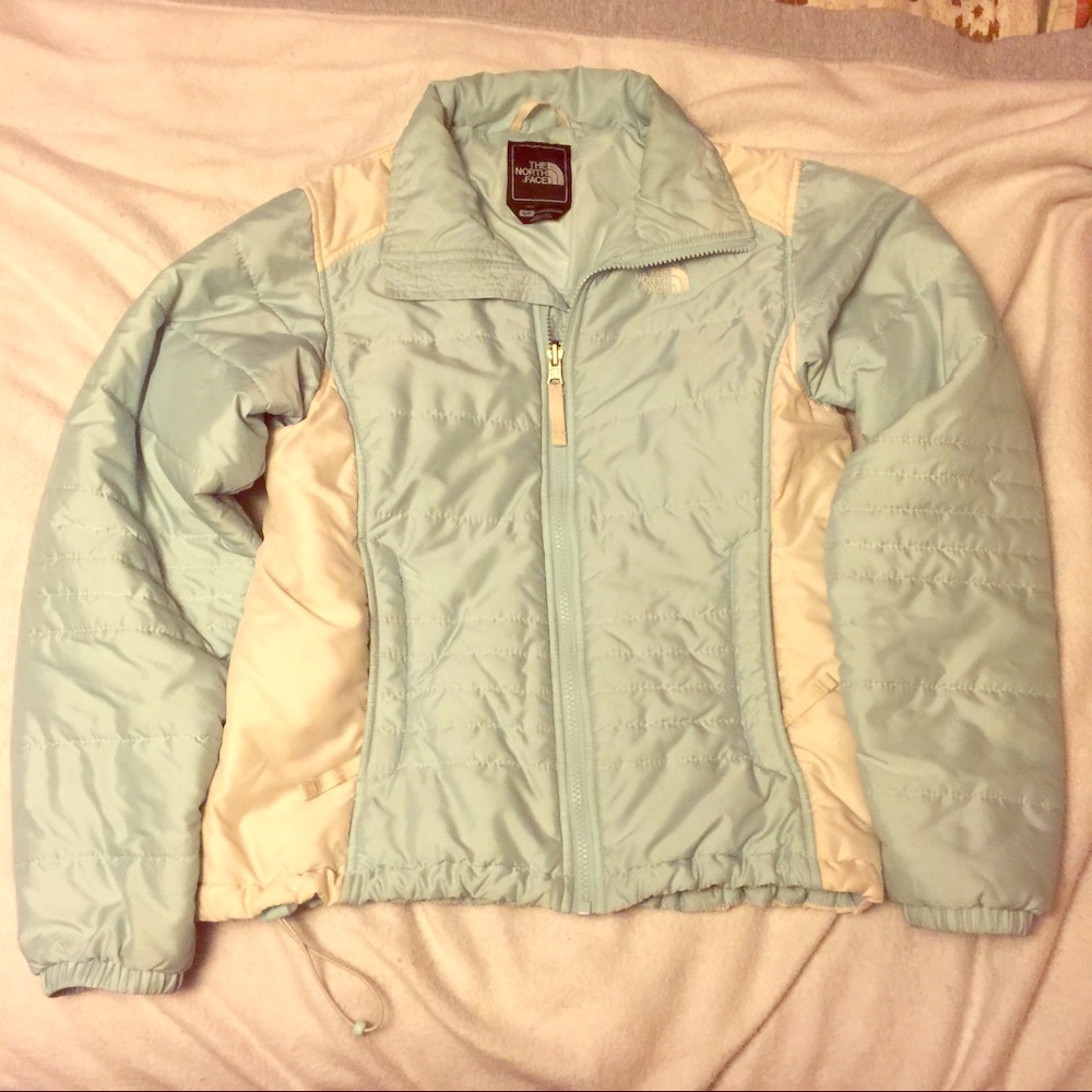 NORTH FACE jacket blue/white