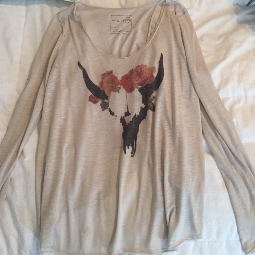 Open back free people shirt