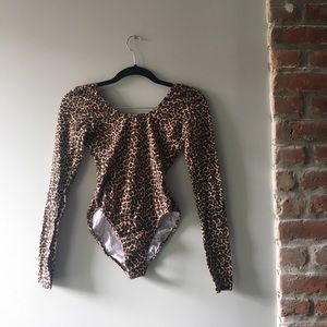 American Apparel Leopard Leotard