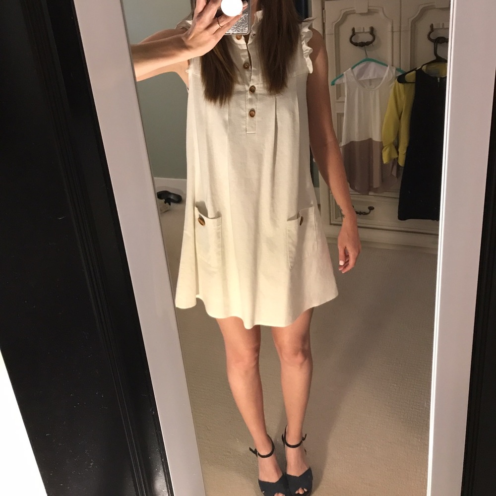 A Linen Karlie dress, lined, size medium