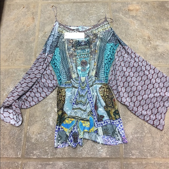 Camilla embellish off shoulder playsuit romper new - Picture 5 of 5