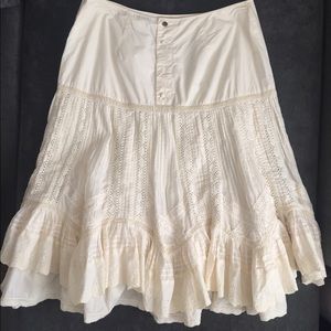 Banana Republic tiered ruffled boho skirt