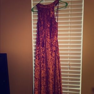 Crushed velvet dress