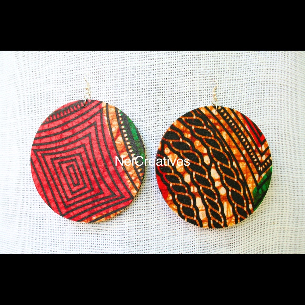 African Ankara/Kitenge Earrings