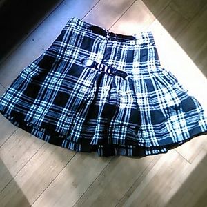 Jill Stuart Plaid Skirt with Buckles