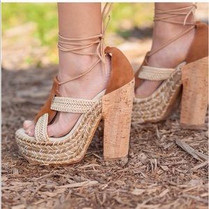Free people platform lace up sandals