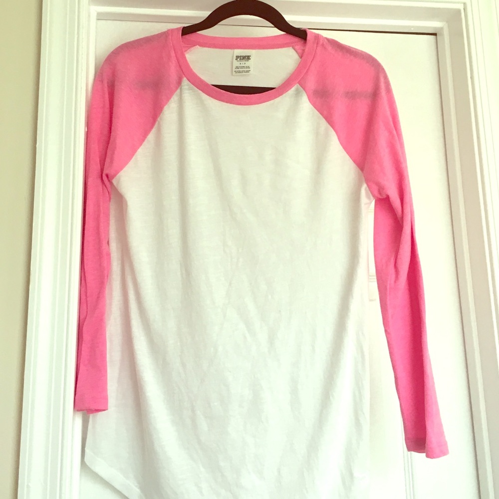 pink baseball tee