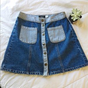 BDG high waisted button up skirt