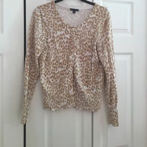 Animal print cardigan