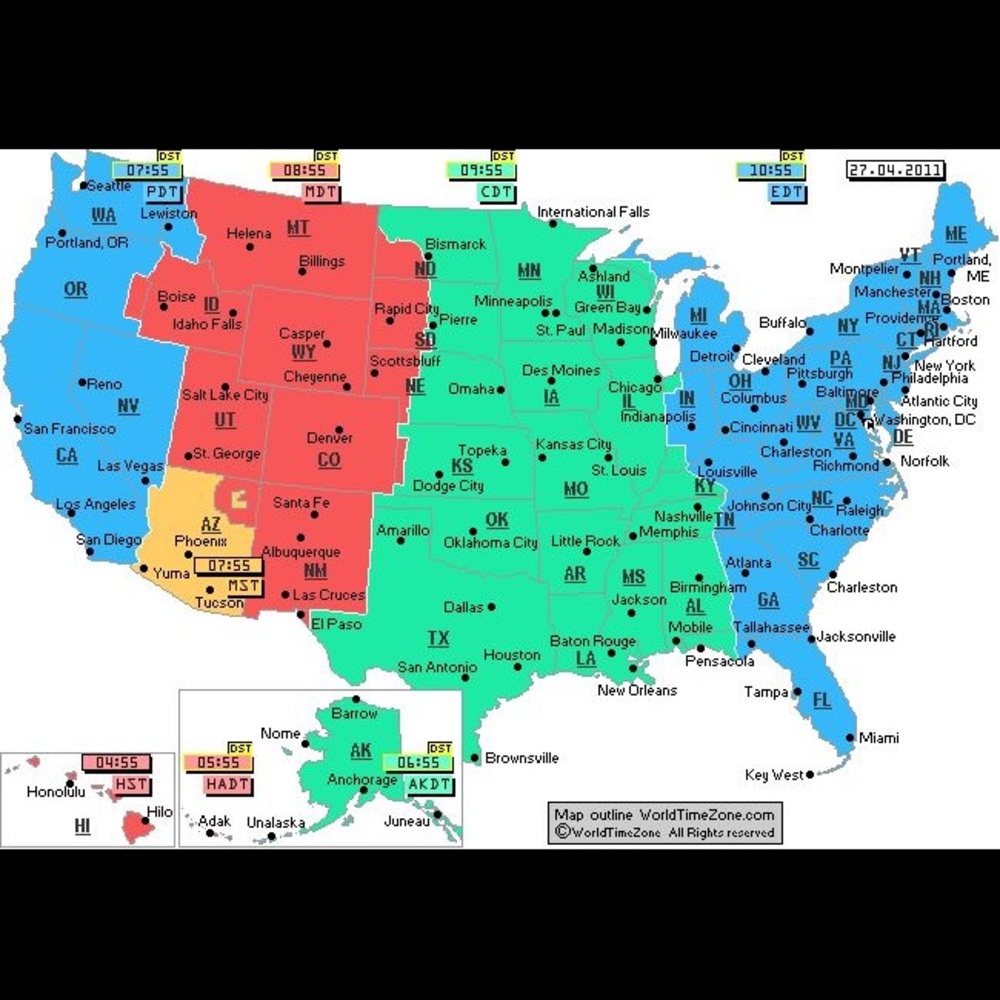Time zones for Reference