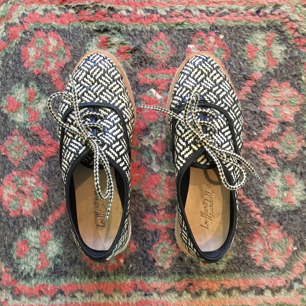 Loeffler Randall Raffia shoes oxfords loafers 5