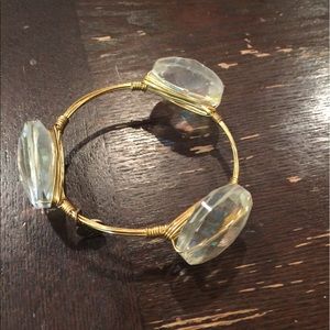 Bourbon and Bowetie large stone bangle bracelet