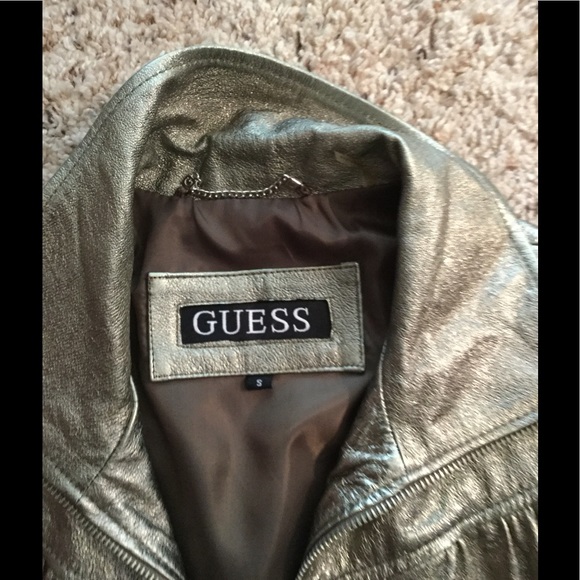 Genuine Leather Gold Jacket - Picture 3 of 3