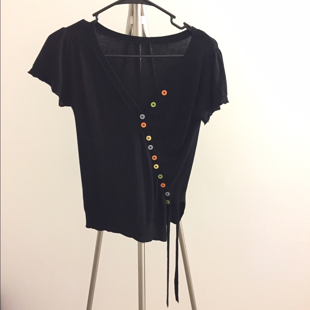 Button up v-neck top- Like New