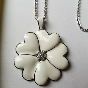Lia Sophia necklace with white flower pendant