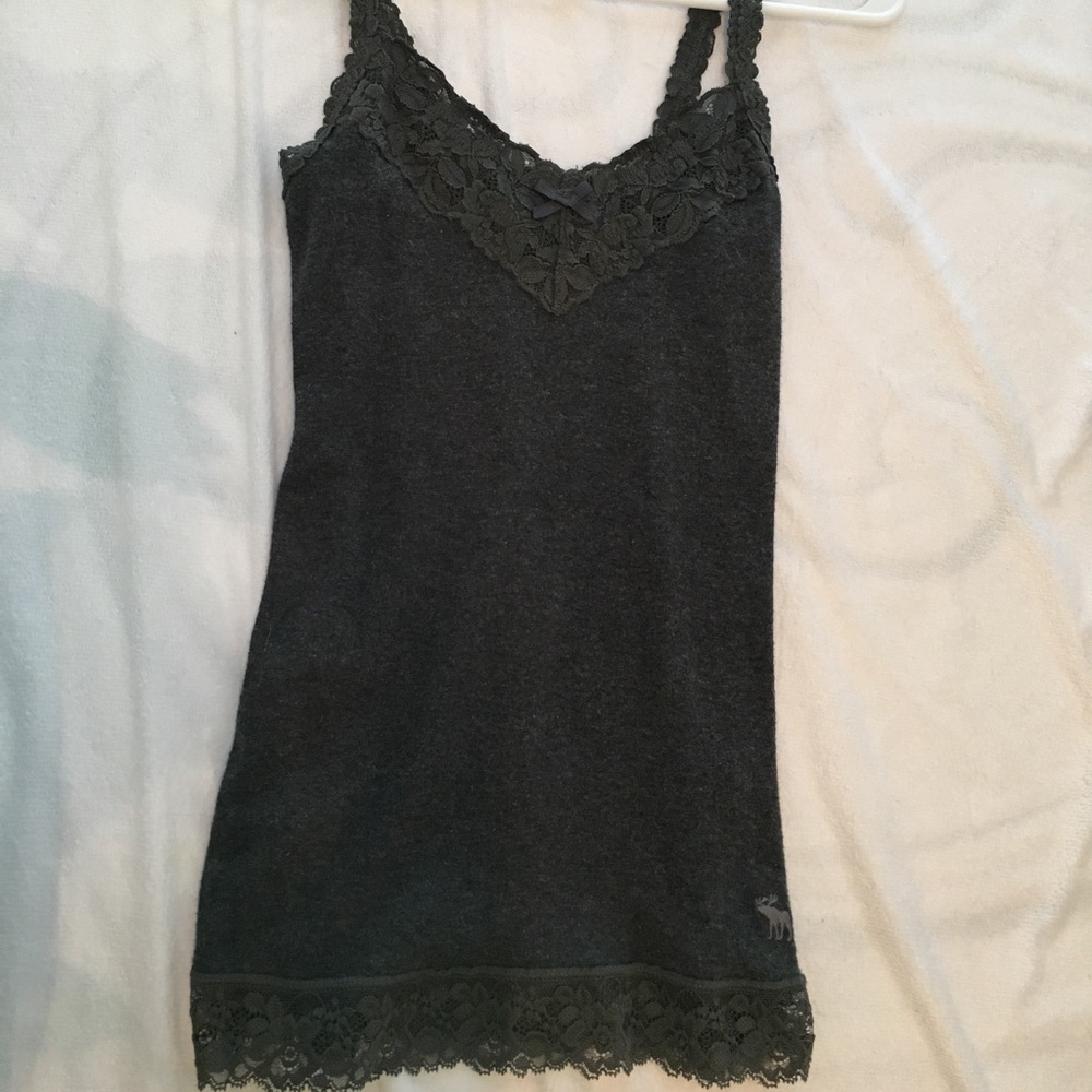 Dark gray lace tank top!