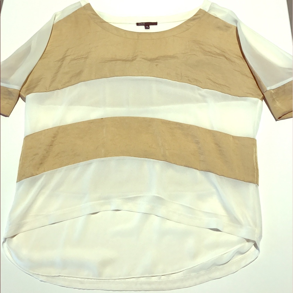 **PRICE DROP** Sheer short sleeved high-low top