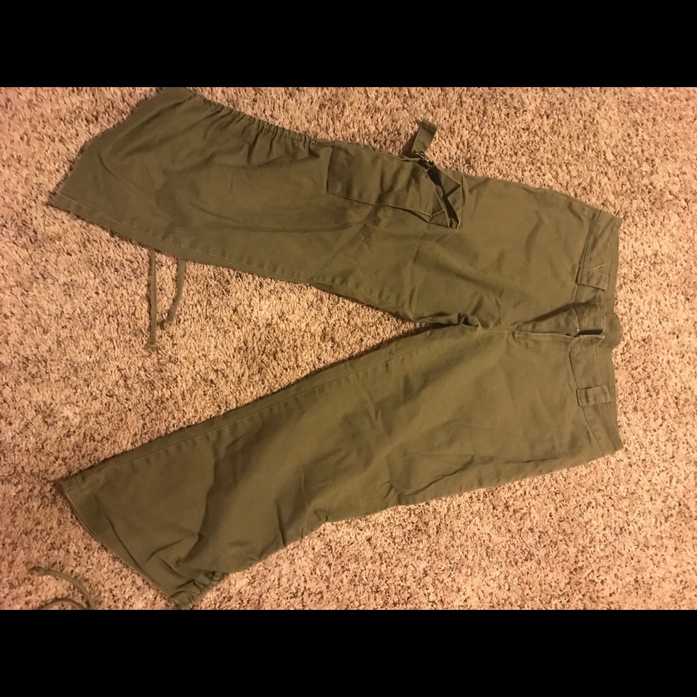 Green Capris w/ Drawstring
