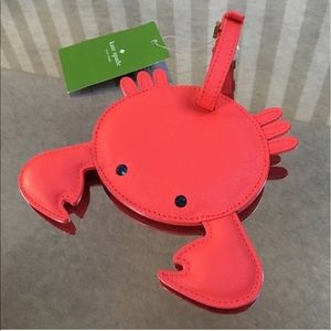 Kate Spade crab luggage tag