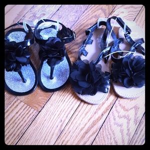 Bnwt baby girls black sandals