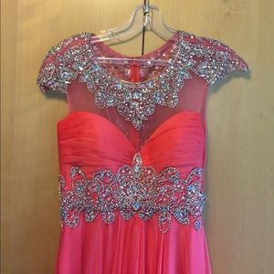 Beautiful coral prom dress