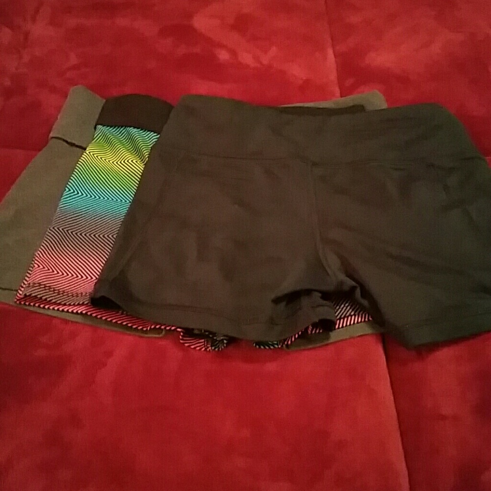 "SOLD" Flat Waist Yoga Shorties Bundle of Three